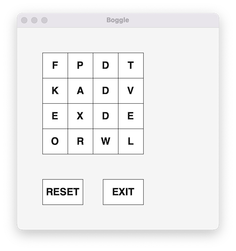 Boggle Board Test Code